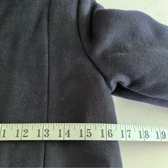 Carrement Beau girls designer navy wool blend pea coat size 10 - Picture 5 of 9